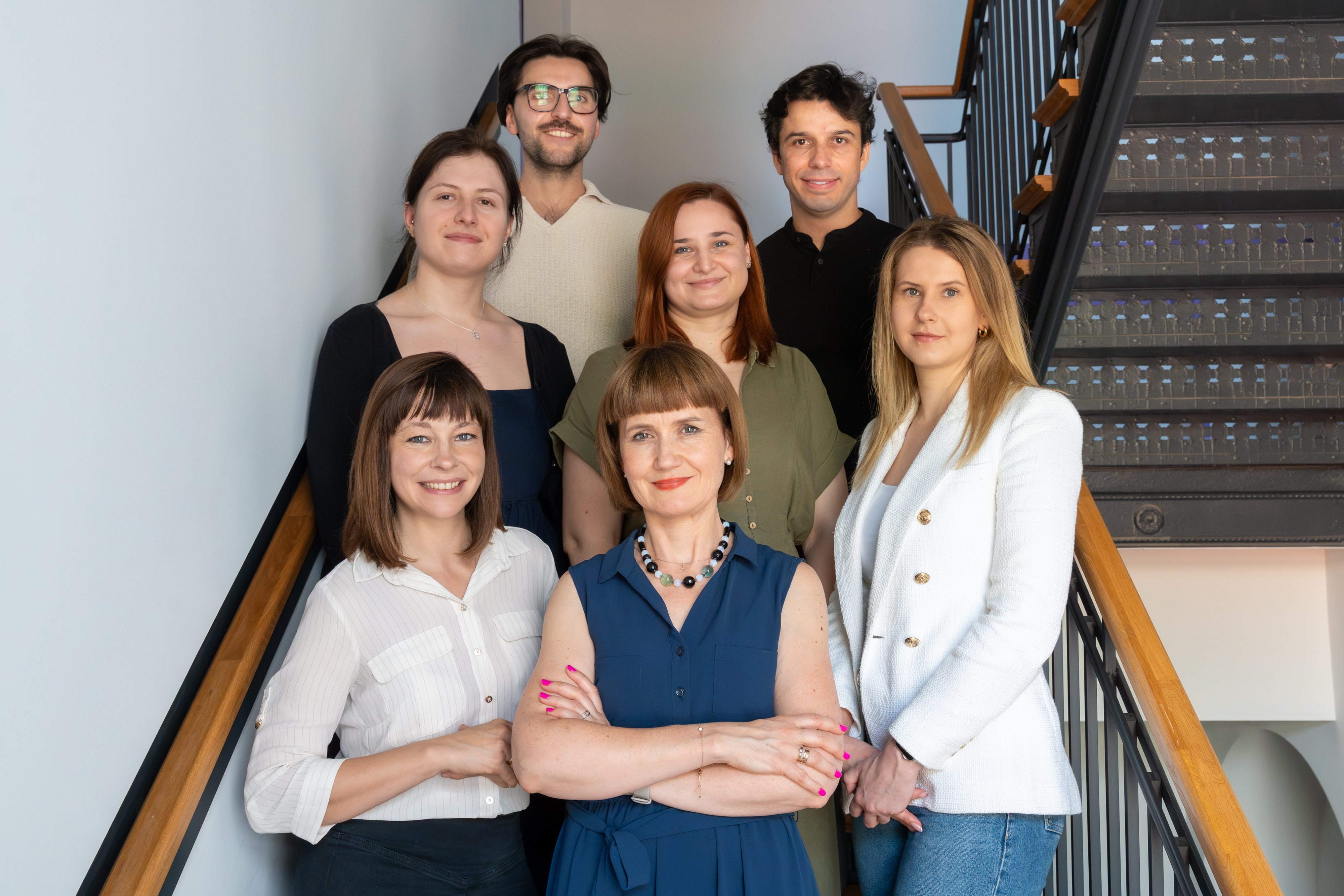 grupowe na schodach